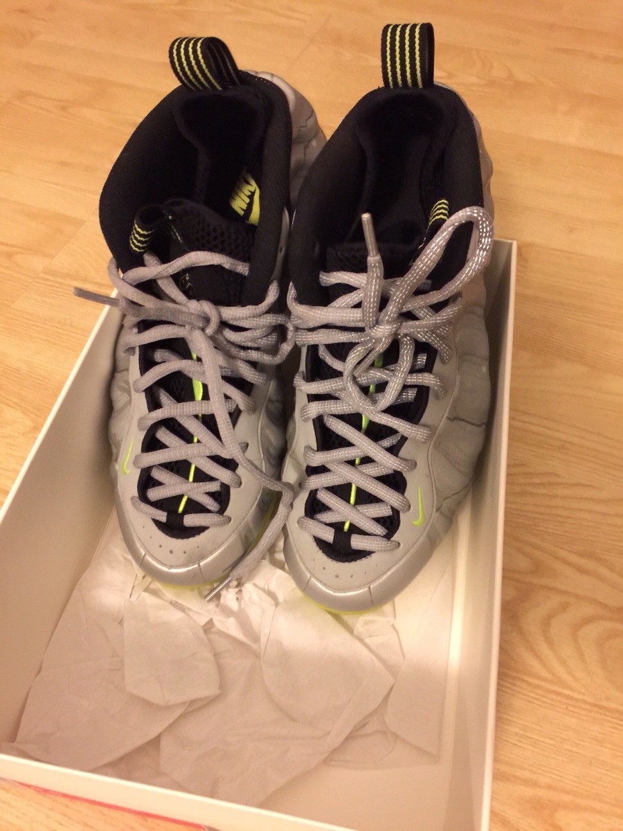 Nike Air Foamposite One 1 PRM Volt Black Metallic Silver