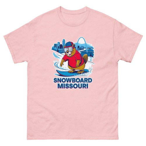 Snowboard Missouri Beaver USA Snowboarding Animal T-Shirt - Bild 8 von 13