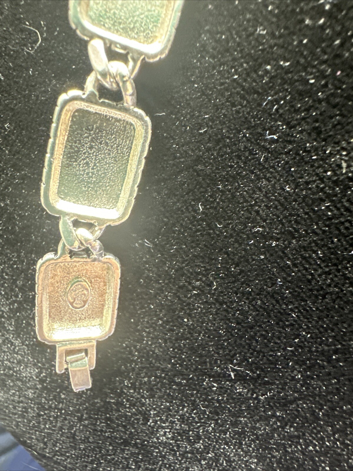 Bracelet Silver Tone Colored Rectangular Moonston… - image 5