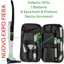 VORWERK FOLLETTO VK7S 1 BATTERIA EXPO FIERA CARICATORE SACCA ACCESSORI HD7s