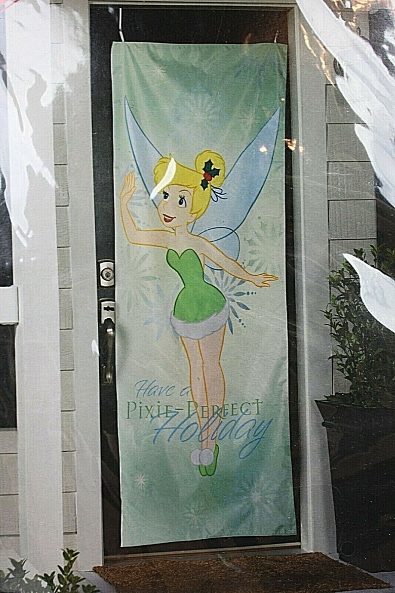 Disney Tinkerbell Pixie Perfect Holiday Christmas Nylon Door Cover