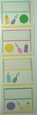 Mrs Grossman Stickers VOLLEYBALL 1997 net whistle water bottle ball sand