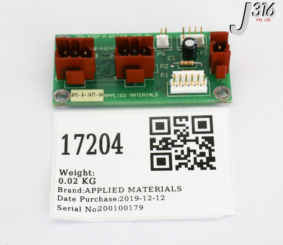 17204 APPLIED MATERIALS PCB ASSY 2PH STEP M DRIVER INTF BD 0110