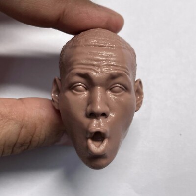 1/6 Male LeBron James Open Mouth Expression Head Sculpt For 12''Action Figure Toy