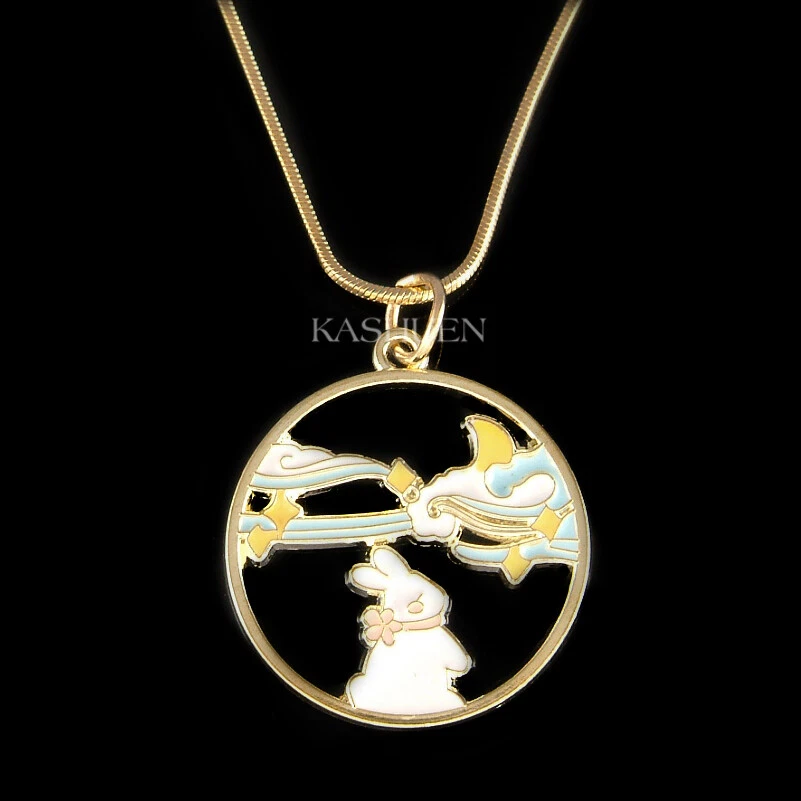 Circle of Love Bunny Moon Star Children Granddaughter Necklace Princess Jewelry