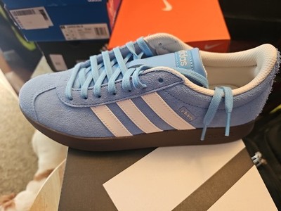 adidas VL Court 2.0 Casual Shoes Men, Size 9.5, Blue/White/Brown, JI0496