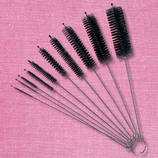 US Nylon Straw Brush Cleaner Bottle Tube Pipe Small Long Cleaning 10 PCS Set Kit