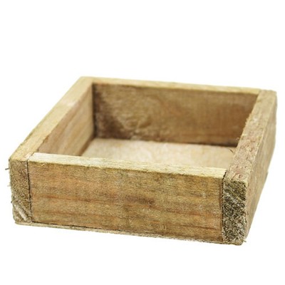 Holztablett Vintage Deko Set 14×14×3cm 5 Stück