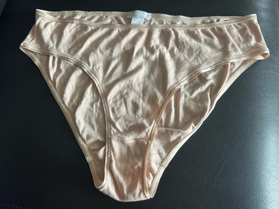 Hanro Women s Brief Panty SZ XL Beige Cotton Seamless