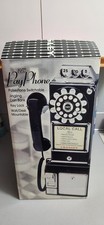 Crosley Corded 1950s Payphone with Rotary Fashion Dial  Push Buttons CR56-BK 