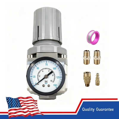 #ad #ad 1 4quot;NPT Air Source Treatment Pressure Regulator Air Regulator for Compressor $19.84