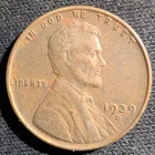 1939-D Wheat Penny Cent Fine or better (F or better) Condition - Single Coin