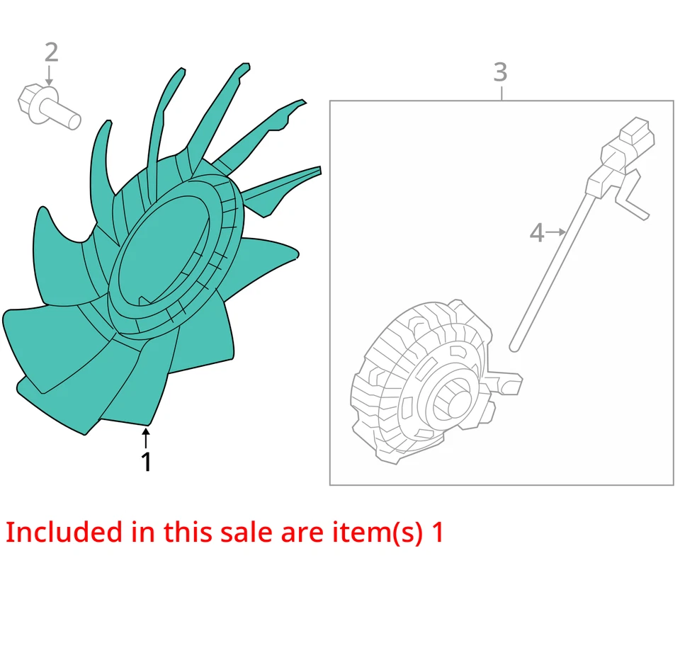 Fits 2007 - 2009 FORD F150 5.4 Fan Blade Only 6L2Z8600BA OEM - Image 4 of 4