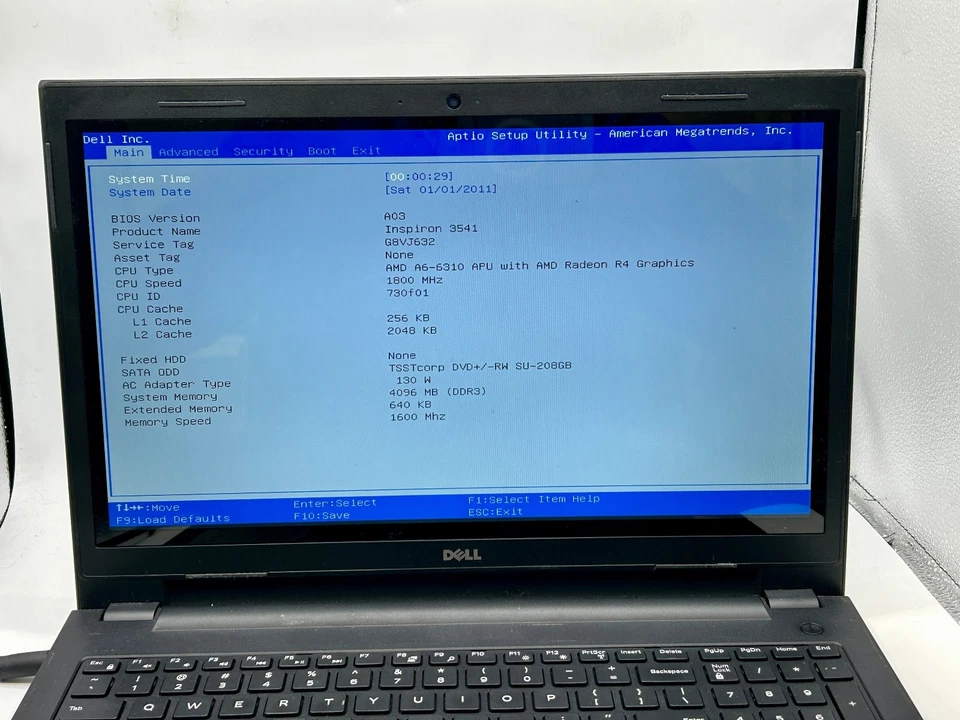 Dell Inspiron 15 3541 | AMD A6-6310 | 4GB RAM | No HDD | Beeping RAM Issue - Image 3 of 4
