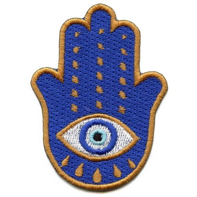 Hamsa Eye Protection Patch Spiritual Good Luck Embroidered Iron On