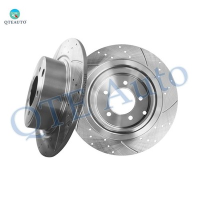 Rear 302mm Drilled Slotted Brake Disc Rotors For 2008-2013 Dodge Avenger