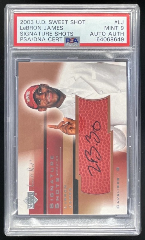 2003-04 Upper Deck Sweet Shot Signature Shots #LJ LeBron James RC Auto PSA 9
