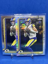 Matthew Stafford 2025 Topps Chrome Lot - Pulsar + Base NFL Rams MVP Buyback