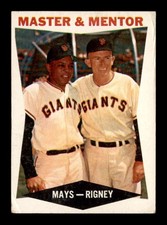1960 Topps #7 Willie Mays/Bill Rigney Master and Mentor VG X3704314