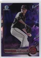 2022 Bowman Chrome Draft Sapphire Purple 5/10 Nate Savino #BDC-163 xb2