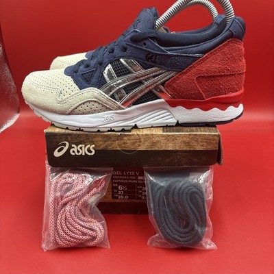 ASICS Gel-Lyte Size 6.5 Navy/Red Men's Running Shoes Athletic Sneakers New