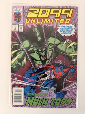 2099 Unlimited #1 Rare Newsstand Variant Marvel (1993) 1st App Hulk 2099