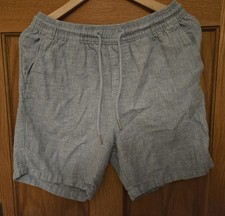 NEXT Pale Blue Linen Mens Shorts S