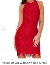 House of CB London Women's Mialy Lace Halter Mini Dress