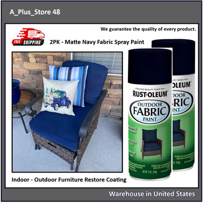 Navy Fabric Spray Paint Indoor/Outdoor Furniture Cushions Pillow Restore Coating