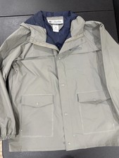 Columbia Omni-Shield Men  s Hooded Rain Jacket Gray Waterproof Size Large