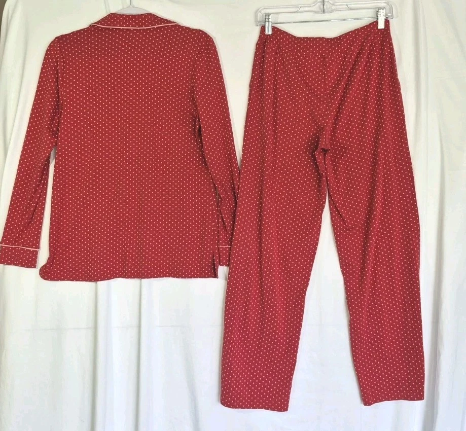 Conjunto de Pijama Soma Vermelho Branco Bolinhas Abraçável Manga Longa Pequeno - Imagem 4 de 4