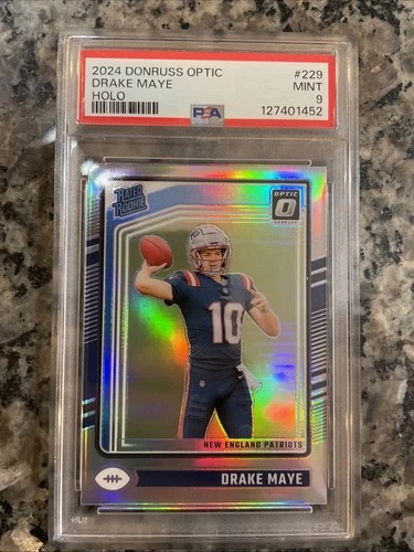 2024 Panini Donruss Optic - Rated Rookie Drake Maye Holo Prizm (RC) PSA 9