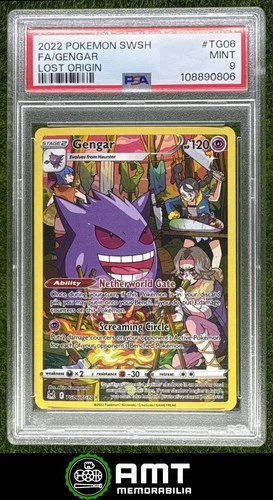 Gengar PSA 9 2022 Pokemon Sword & Shield Lost Origin Trainer Gallery #TG06/TG30