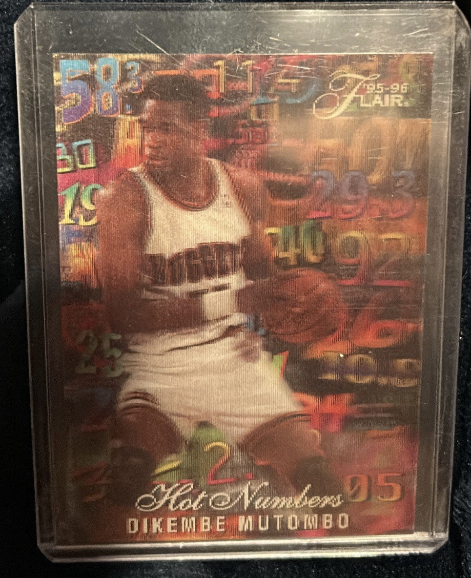 1995-96 Fleer Flair - Hot Numbers Dikembe Mutombo #95 Denver Nuggets Insert