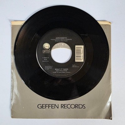 Aerosmith   What It Takes 7'' Single Record 1989 Geffen Hard Rock 45 RPM