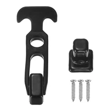 1-Pack T-Handle Rubber Flexible Draw Latches,4.3" Latches for Toolbox, Black