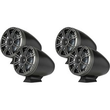 Kicker 2 Pair KMFC65 6.5" Flat Mount Loaded Marine Wake Towers with 46KM6...