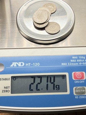 SILVER COIN JAPAN 10 pcs of 10 sen Rising sun gin 1873-1914 silver