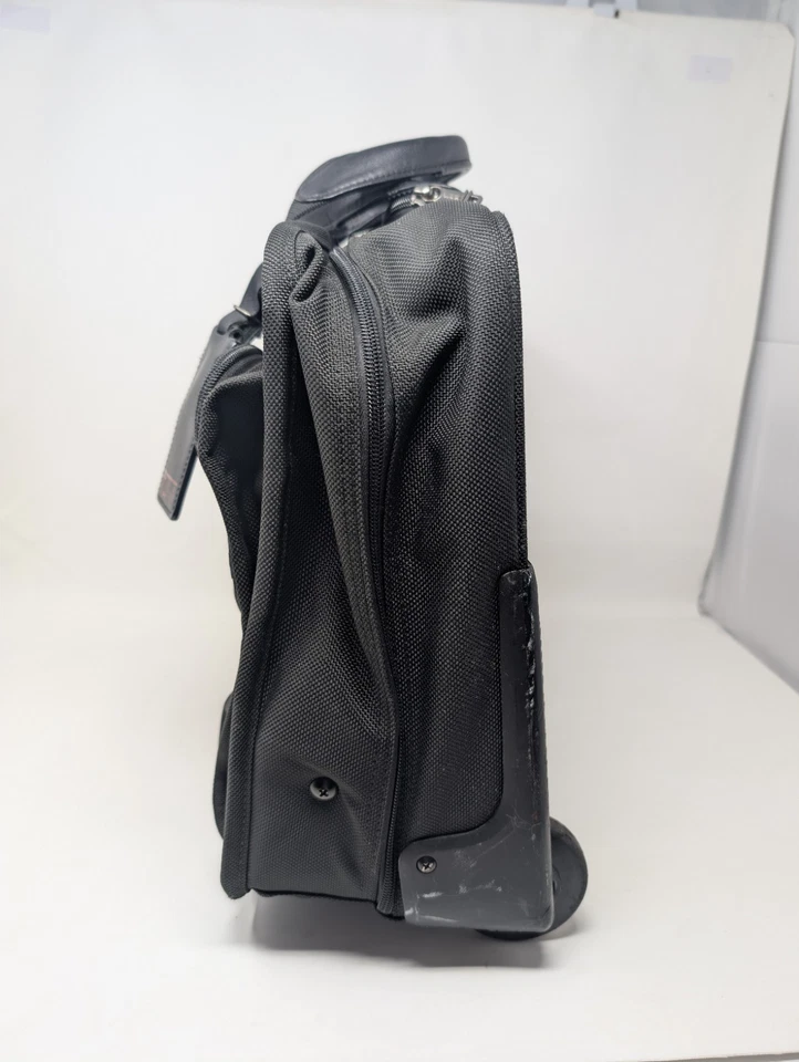 18" Tumi ALPHA Rolling Laptop Bag Ballistic Nylon Black VINTAGE Luggage Wheeled - Image 4 of 4