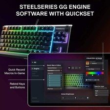 SteelSeries Apex 3 TKL Wired Gaming Keyboard  RGB Lighting  Water-Resistant 