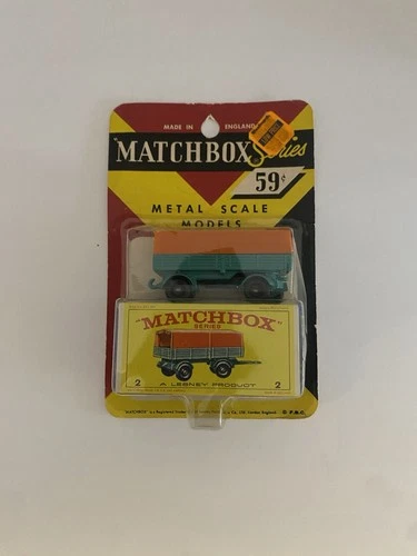 1968 Issue Matchbox Lesney Fred Bronner  Mercedes Trailer on Blister Card