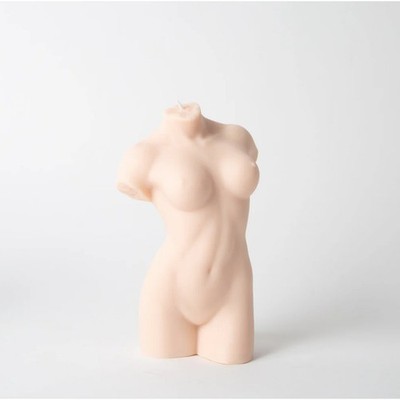 HANNAH Female Form Body Candle Blush Pink 7.5'' NEW IN BOX