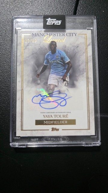 Yaya Toure Auto /99 Topps Manchester City Forever 2023/24 Legend Autograph 53/99