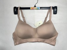 NWT Calvin Klein Women's L Form To Body Lightly Lined Bralette QF7618 Sandalwood