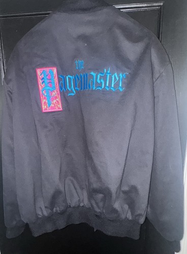 Vintage 1994 PAGEMASTER Movie Sichel Varsity Jacket L + Signed Book Kirschner