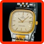 Vintage 1984 [N-MINT] OMEGA Seamaster Cal.1426 790.0875 Gold Square Date Women