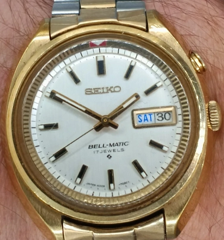Juego de Coleccionista 1971 Reloj Despertador Seiko Bell-Matic 4006 (Caja/Manuel/Papeles de Distribuidor) Foto 3 de 4