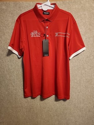 Druids The 153rd Open Polo Shirt Royal Portrush Golf Polo BNWT Men's XL red rare