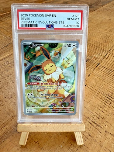 Eevee 173 Pokemon Center Error Prismatic Evolutions PSA 10 - Gem Mint MISLABEL