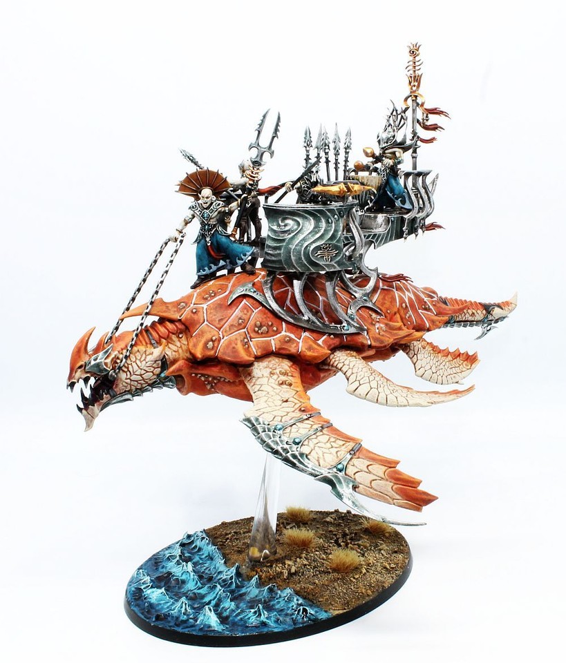 COMMISSION – Volturnos / Akhelian King Idoneth – Games Workshop – Entièrement Peint Pro
